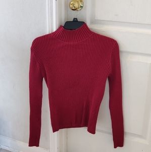 🌸Red Long Sleeve Turtleneck Small